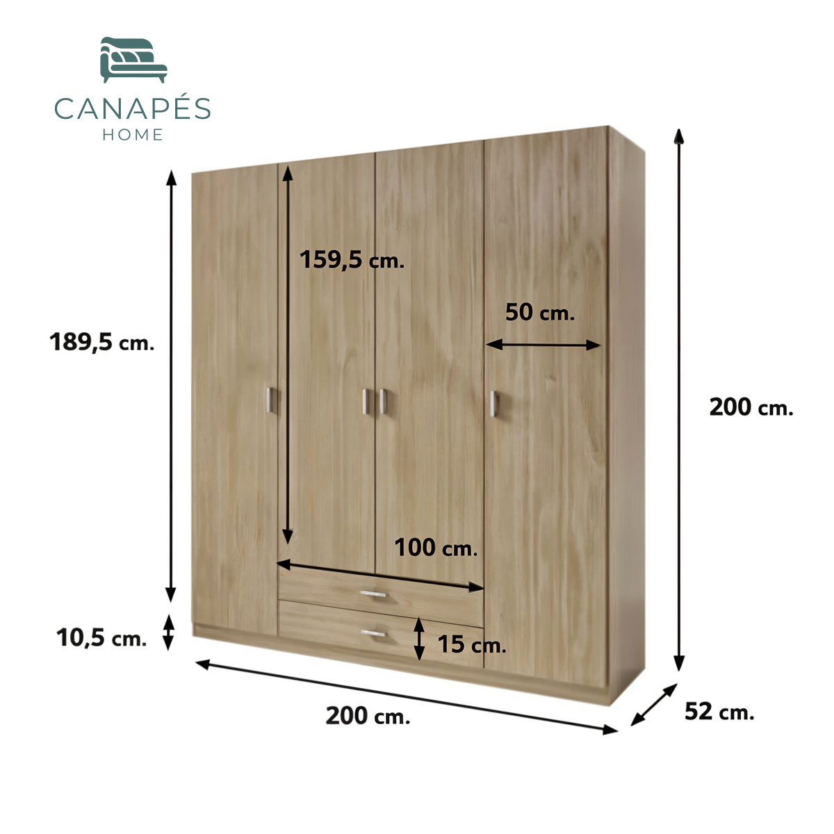 ARMARIO DE 4 PUERTAS