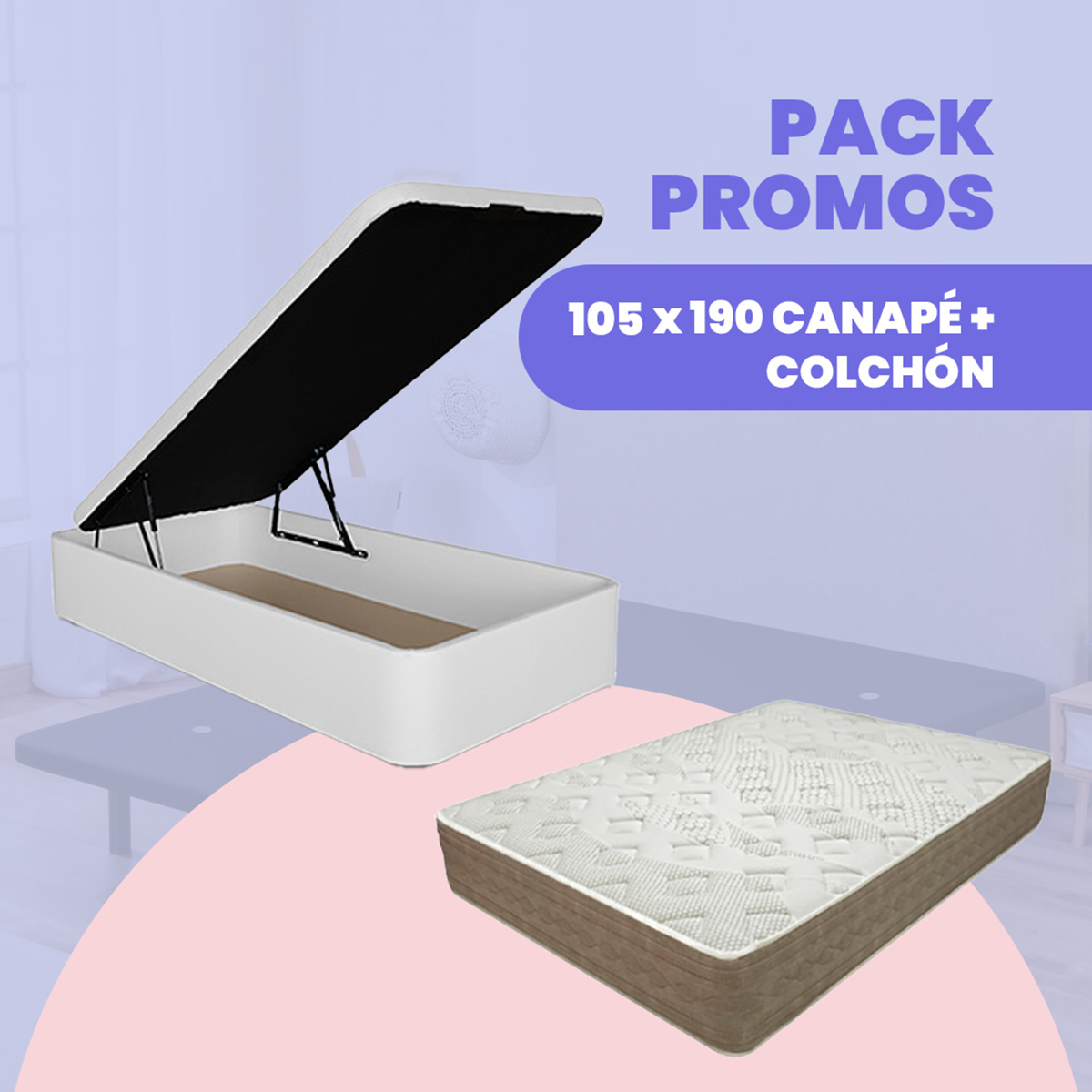 PACK 105 x 190 CANAPÉ + COLCHÓN