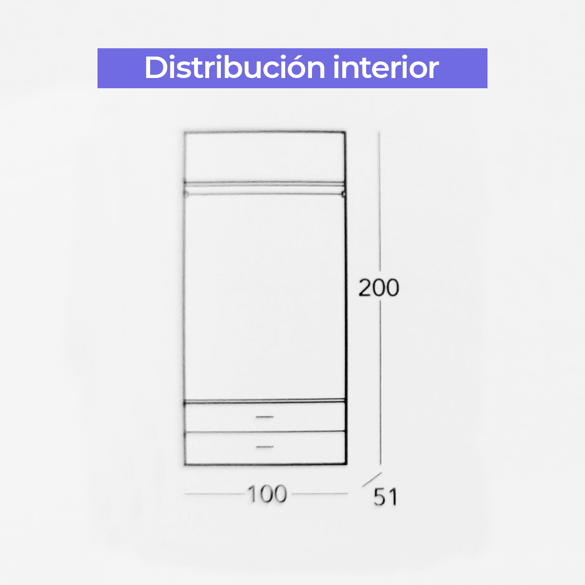 ARMARIO DE 2 PUERTAS
