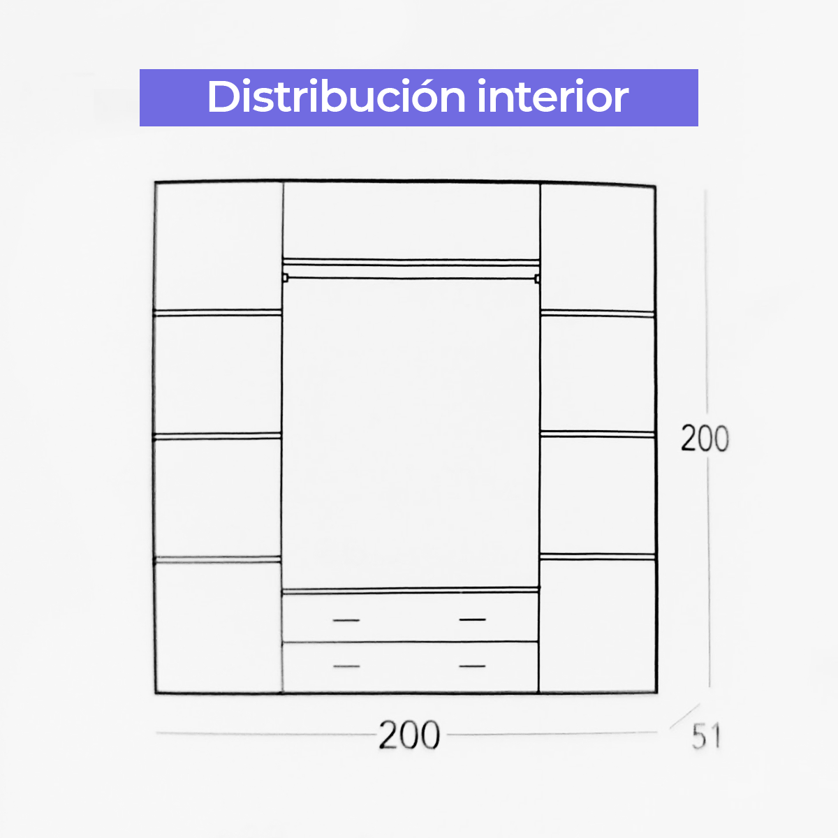 ARMARIO DE 4 PUERTAS