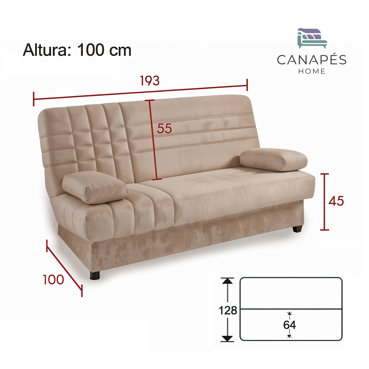 SOFÁ CAMA - CLIC CLACK