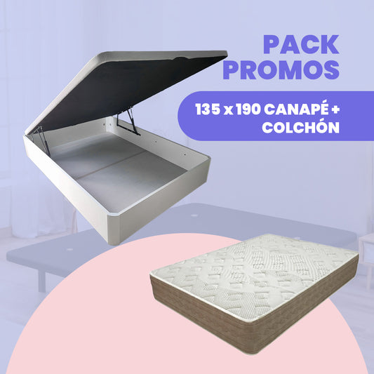 PACK 135 x 190 CANAPÉ + COLCHÓN