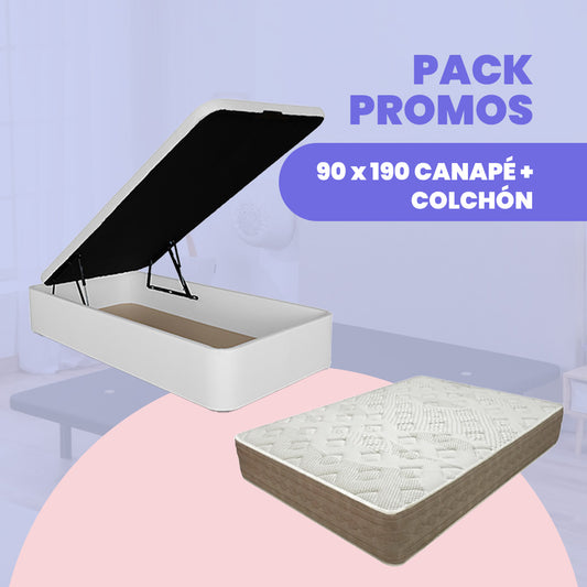 PACK 90 x 190 CANAPÉ + COLCHÓN